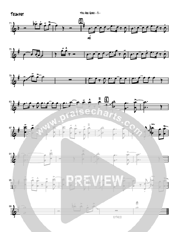 You Are Good (Instrumental) Trumpet (Brad Henderson)