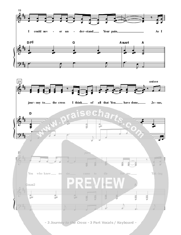 Journey to the Cross Piano/Vocal (SAT) (Don Chapman)