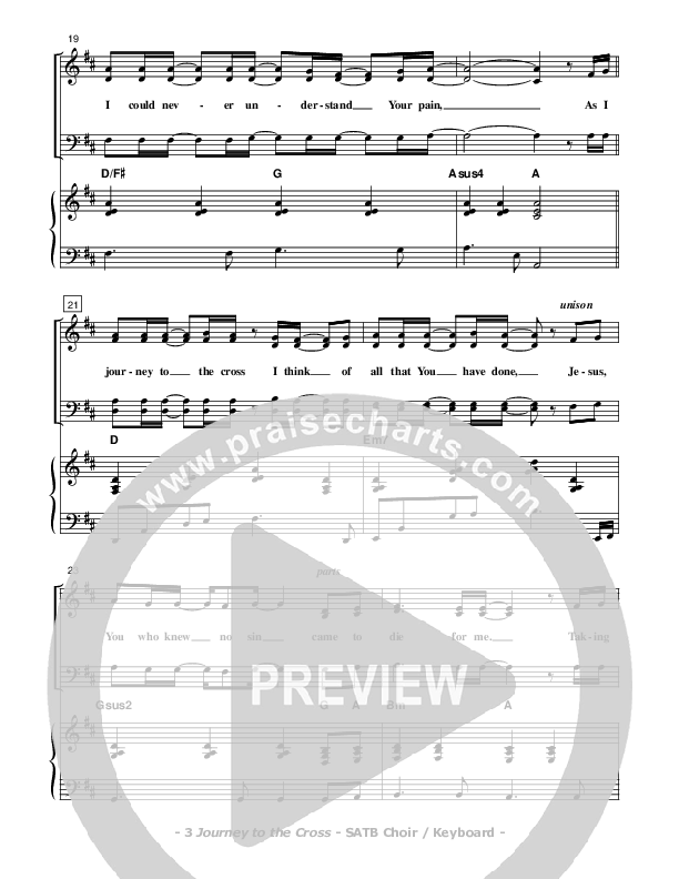 Journey to the Cross Piano/Vocal (SATB) (Don Chapman)