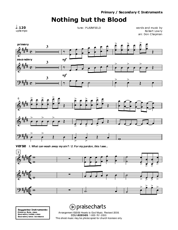 Nothing But The Blood C Instruments (Don Chapman)