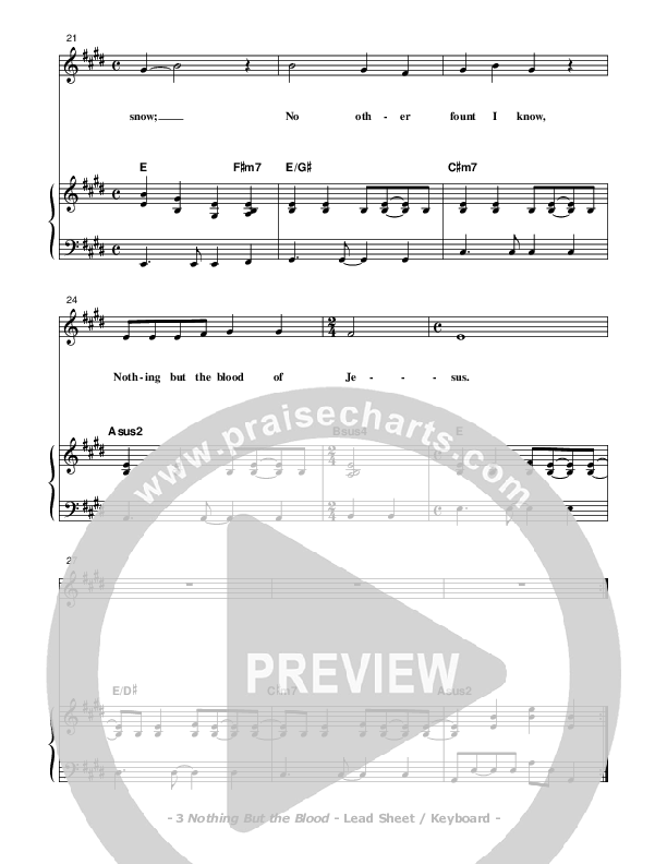 Nothing But The Blood Piano/Vocal (Don Chapman)