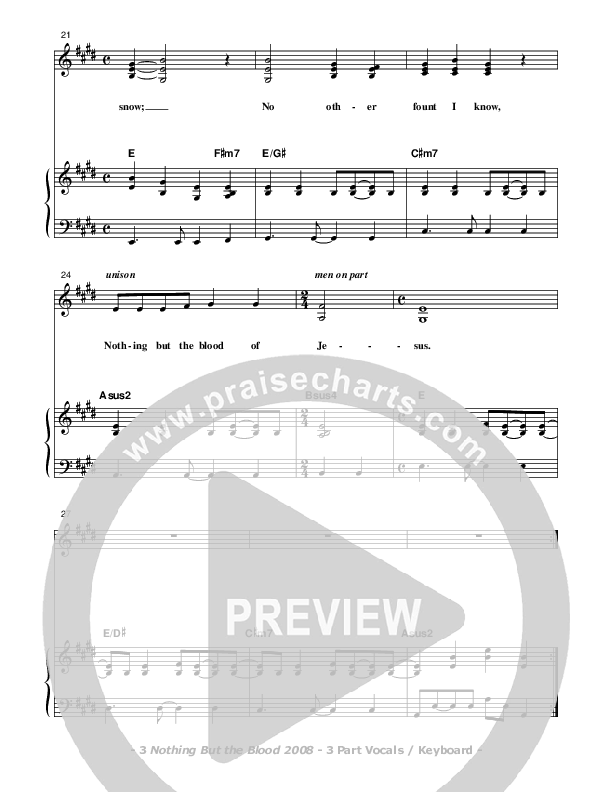 Nothing But The Blood Piano/Vocal (SAT) (Don Chapman)