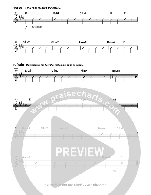 Nothing But The Blood Rhythm Chart (Don Chapman)