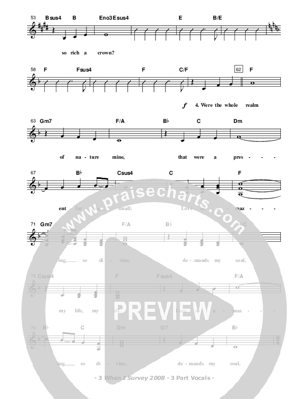 When I Survey Lead Sheet (SAT) (Don Chapman)