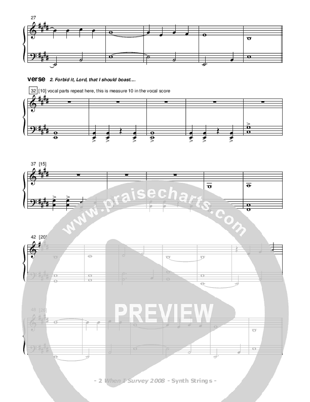 When I Survey Synth Strings (Don Chapman)