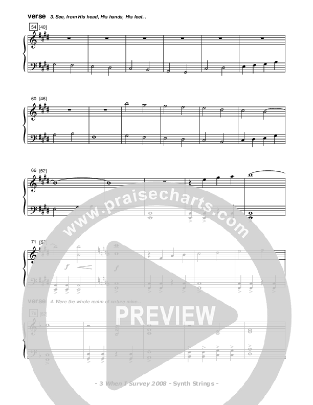 When I Survey Synth Strings (Don Chapman)