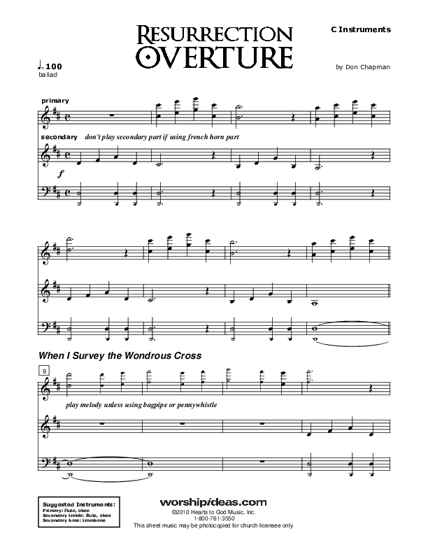 Resurrection Overture C Instruments (Don Chapman)