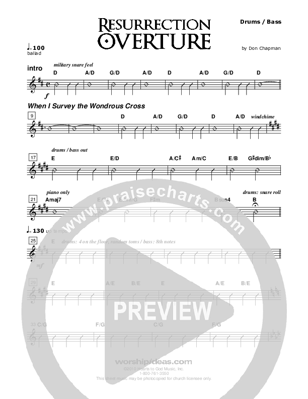 Resurrection Overture Drum Set (Don Chapman)