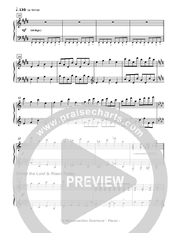Resurrection Overture Piano Sheet (Don Chapman)