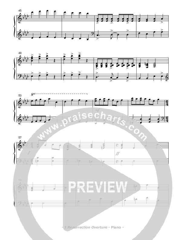 Resurrection Overture Piano Sheet (Don Chapman)