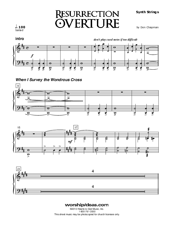 Resurrection Overture Synth Strings (Don Chapman)