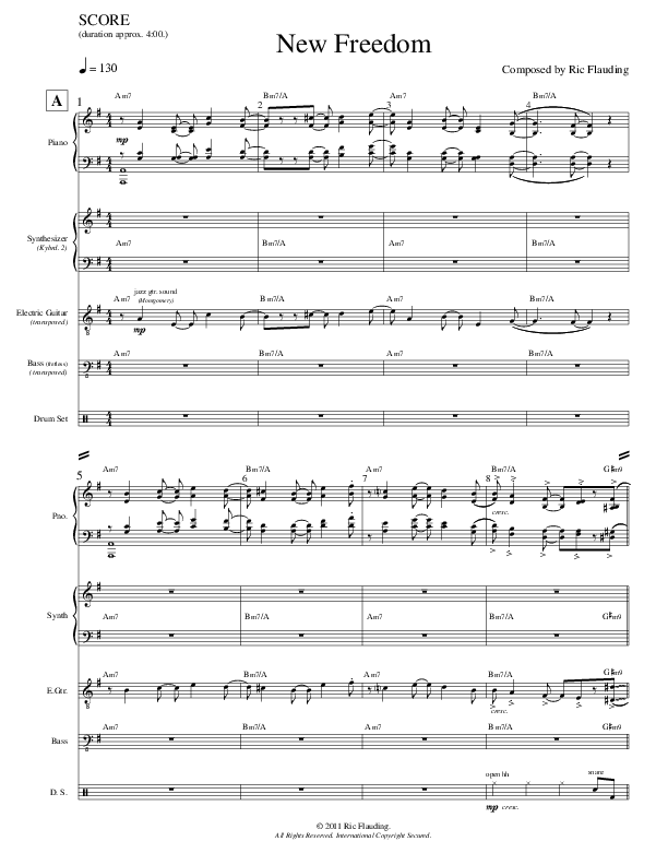 New Freedom (Instrumental) Conductor's Score (Ric Flauding)