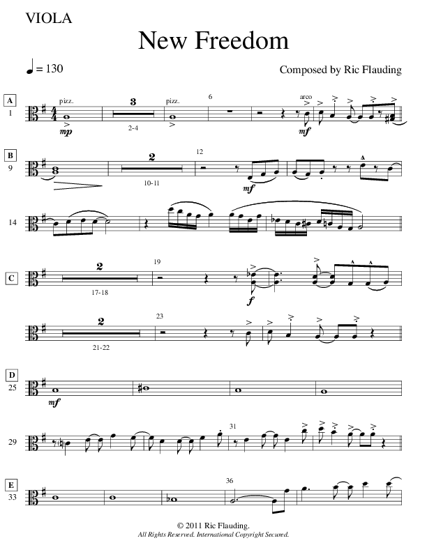 New Freedom (Instrumental) Viola (Ric Flauding)