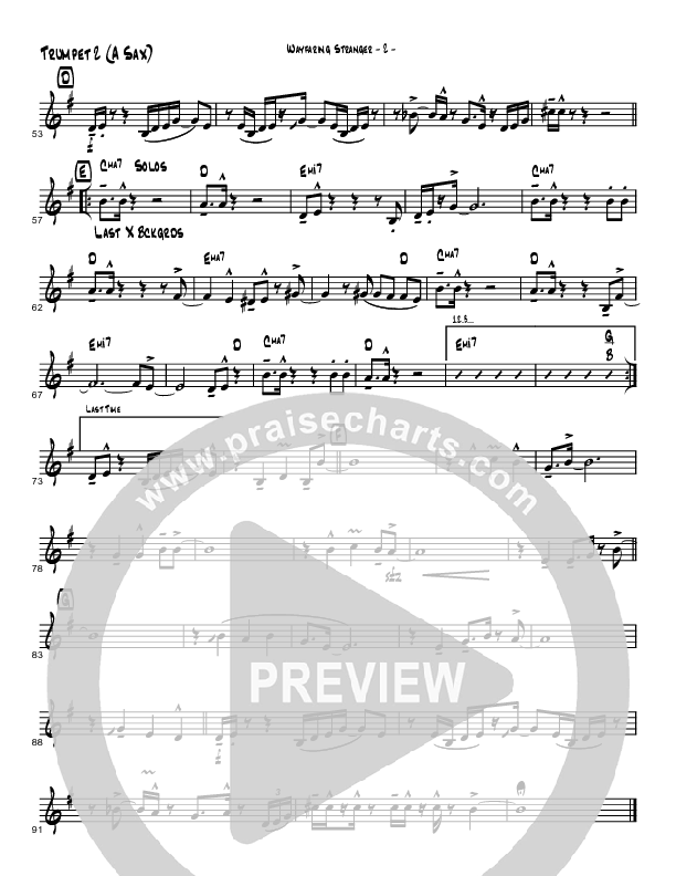 Wayfaring Stranger (Instrumental) Trumpet 2 (Brad Henderson)