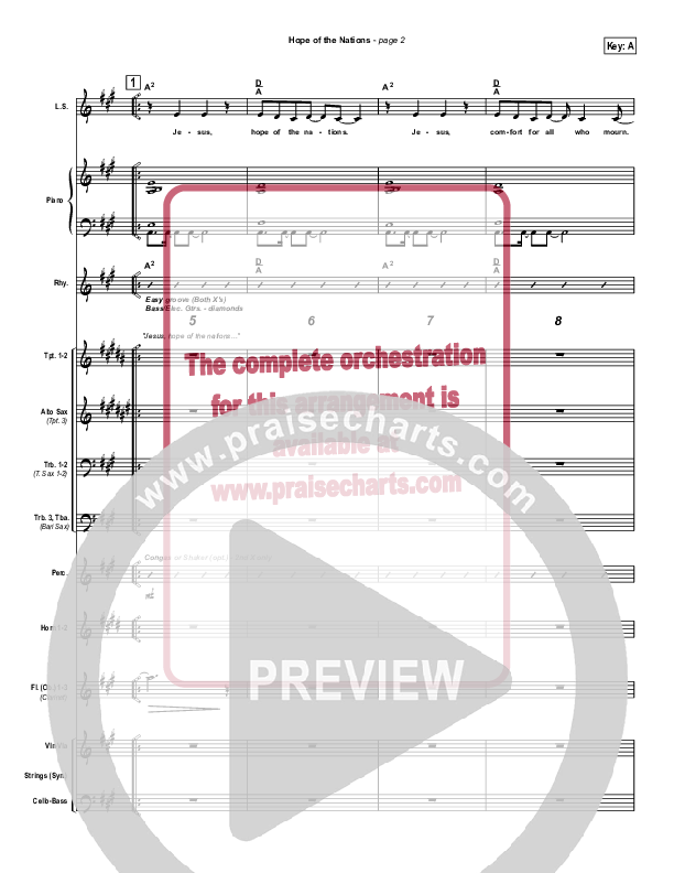 Hope Of the Nations Conductor's Score (Brian Doerksen)