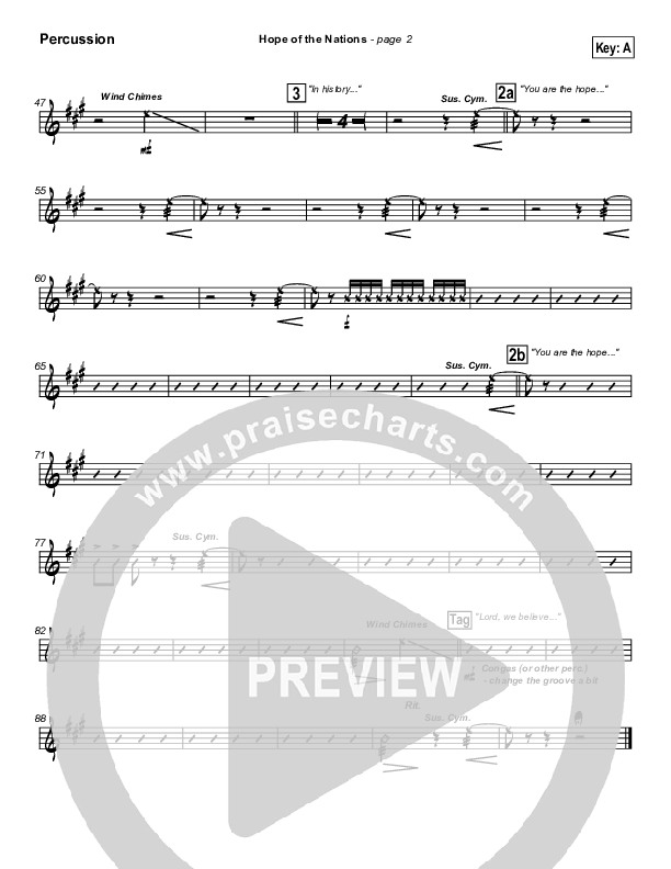 Hope Of The Nations Percussion (Brian Doerksen)