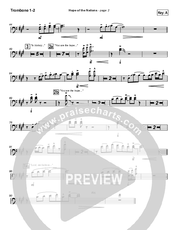 Hope Of The Nations Trombone 1/2 (Brian Doerksen)