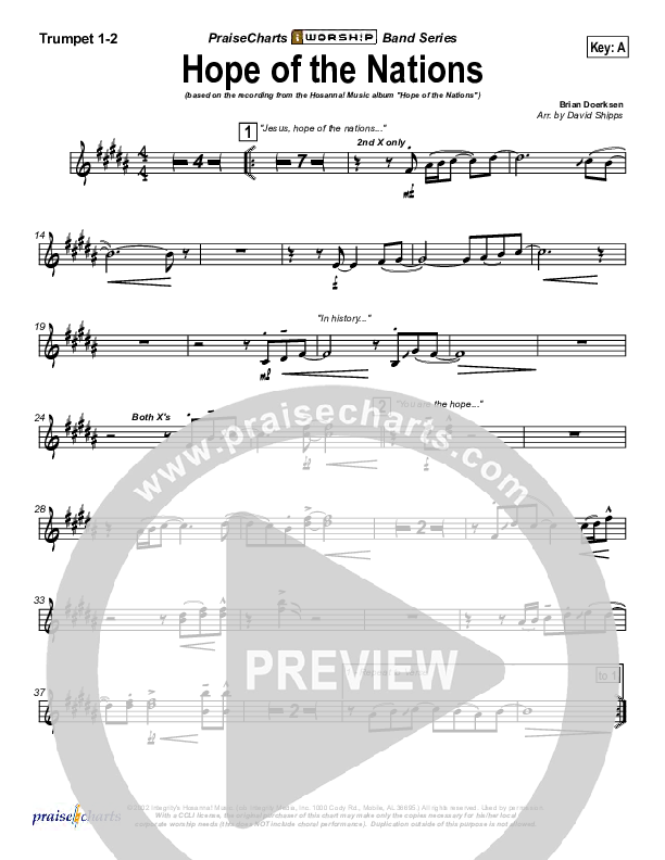 Hope Of the Nations Trumpet 1,2 (Brian Doerksen)