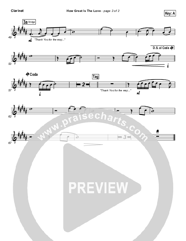 How Great Is The Love Clarinet (Paul Baloche)