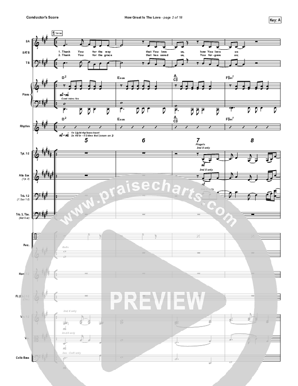 How Great Is The Love Conductor's Score (Paul Baloche)