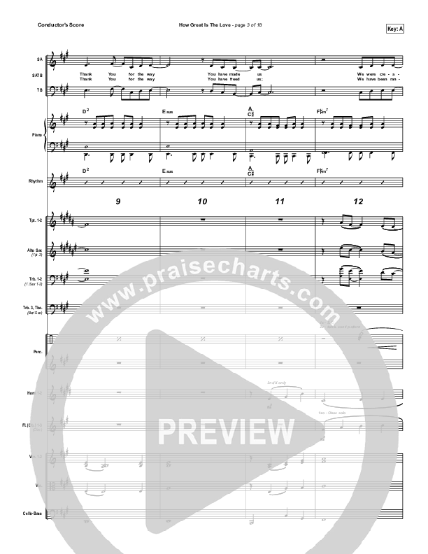 How Great Is The Love Conductor's Score (Paul Baloche)