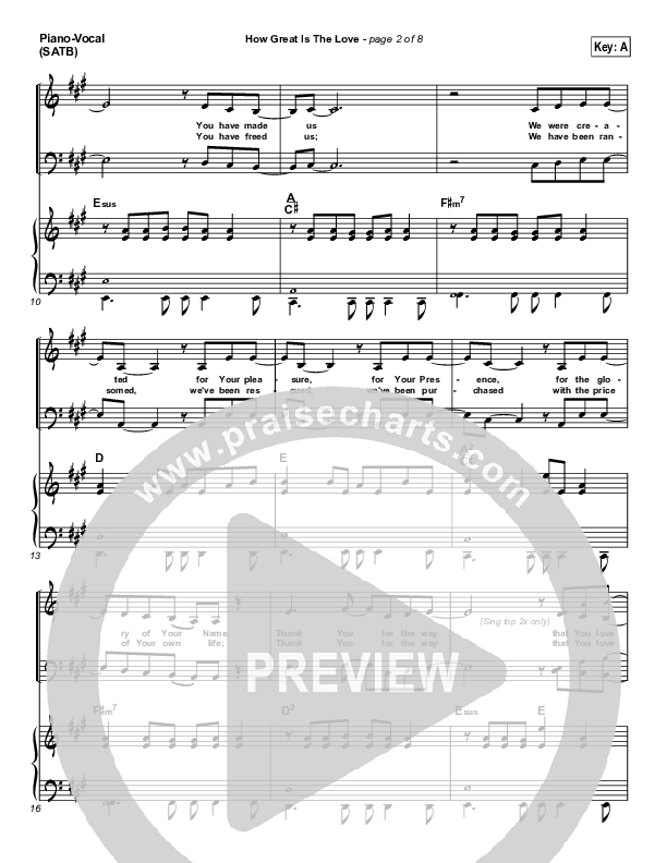 How Great Is The Love Lead & Piano (Paul Baloche)