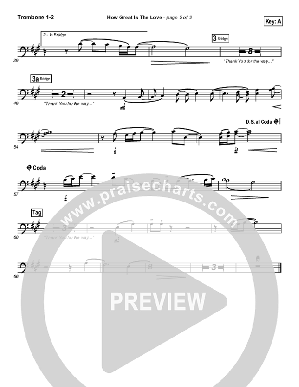 How Great Is The Love Trombone 1/2 (Paul Baloche)