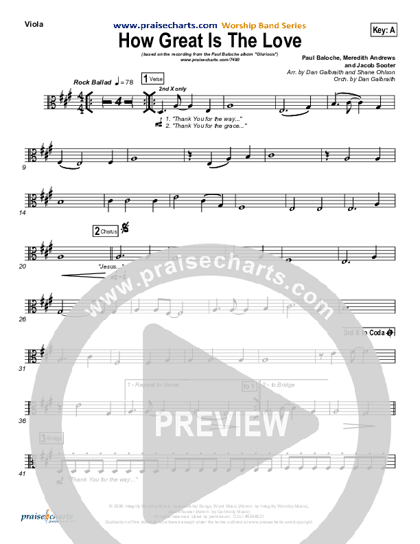 How Great Is The Love Viola (Paul Baloche)