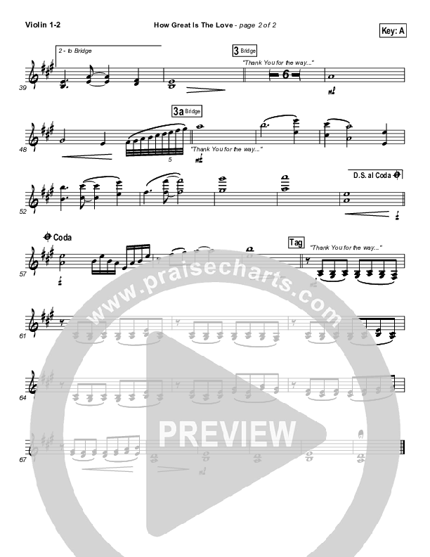 How Great Is The Love Violin 1/2 (Paul Baloche)