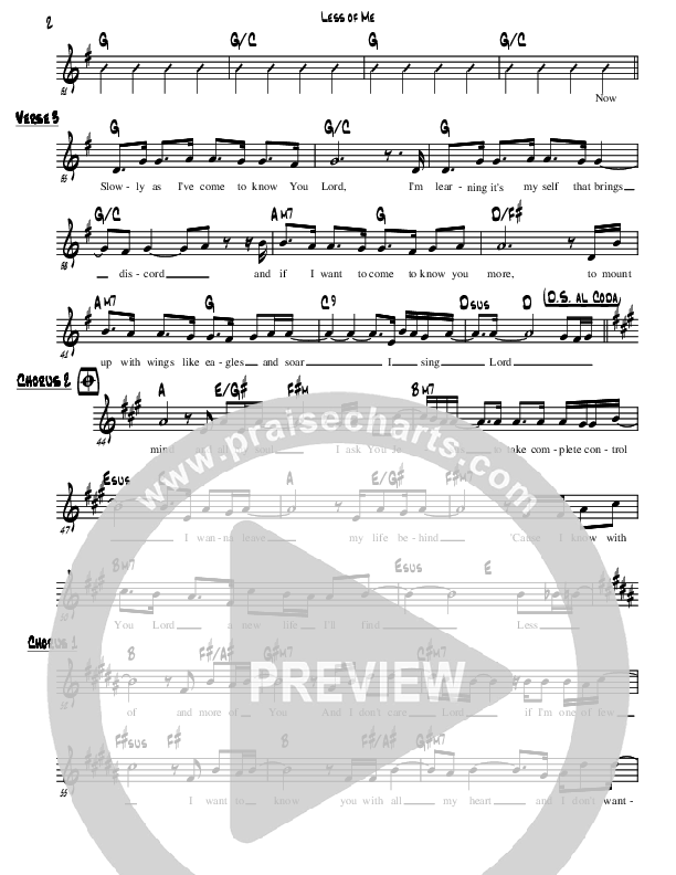 Less Of Me Lead Sheet (Jon Shabaglian)
