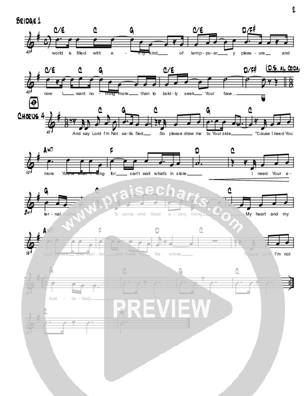 I'm Not Satisfied Lead Sheet (Jon Shabaglian)