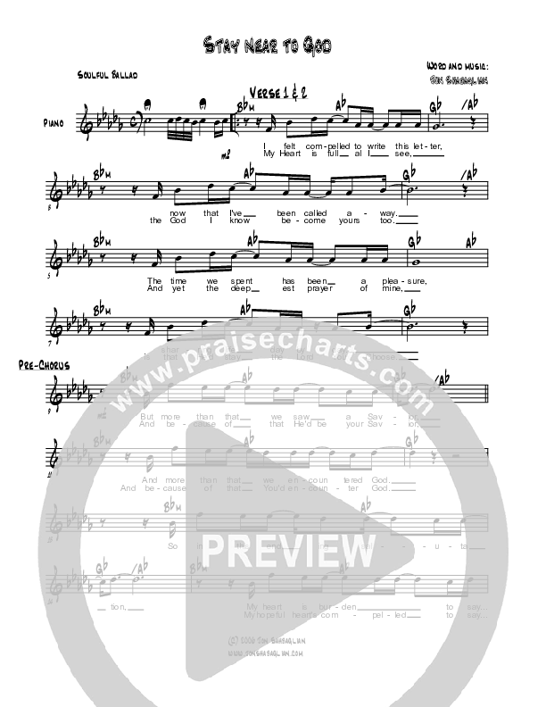 Stay Near To God Lead Sheet (Jon Shabaglian)