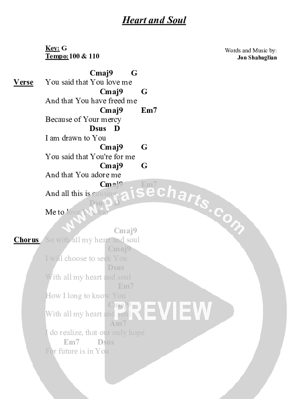 Heart And Soul Chord Chart (Jon Shabaglian)