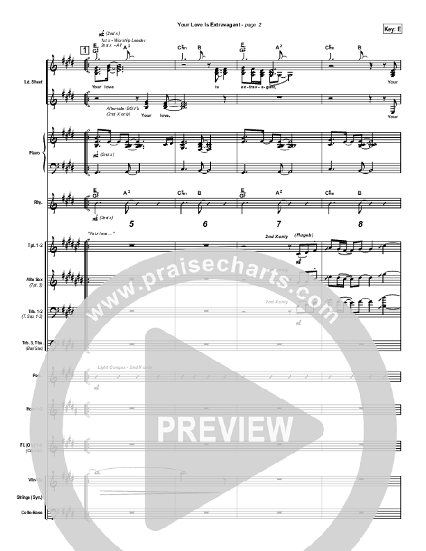 Your Love Is Extravagant Orchestration (Darrell Evans)