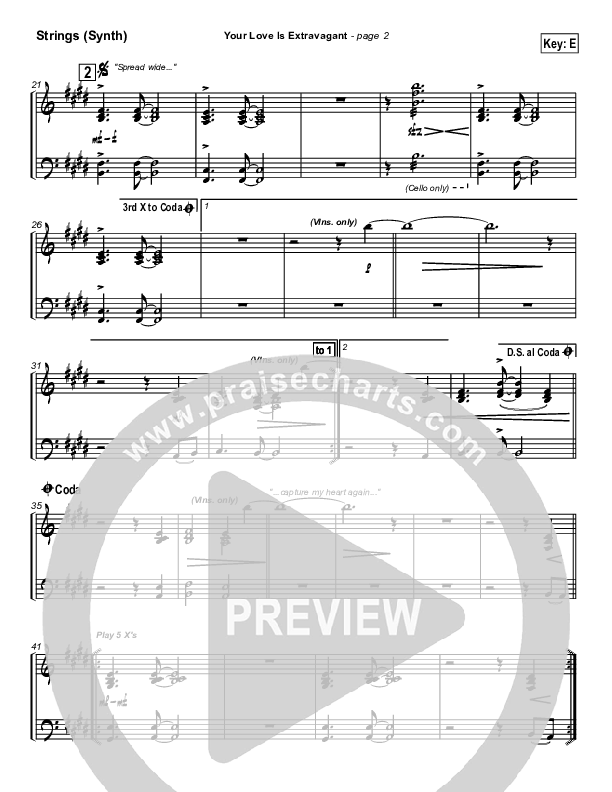 Your Love Is Extravagant Synth Strings (Darrell Evans)