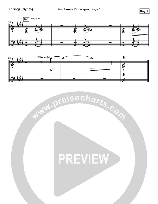 Your Love Is Extravagant Synth Strings (Darrell Evans)