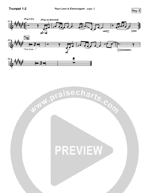 Your Love Is Extravagant Brass Pack (Darrell Evans)