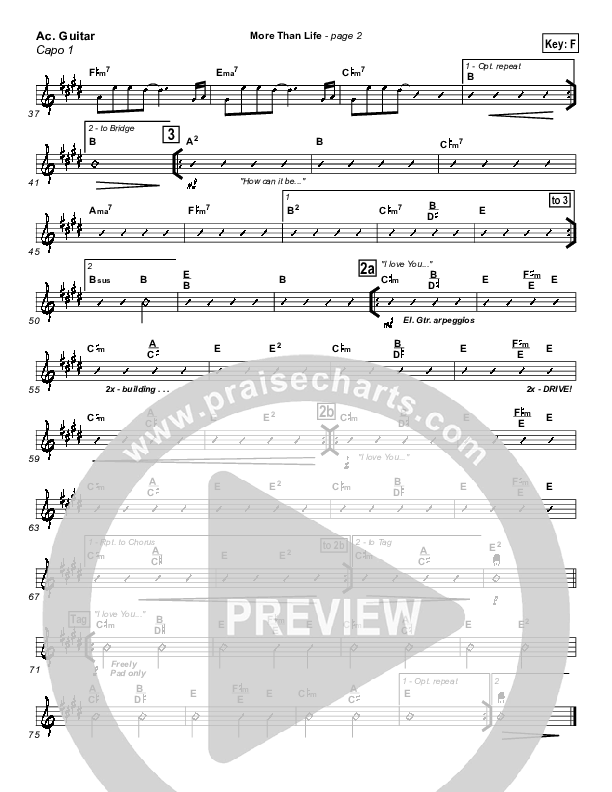 More Than Life Acoustic Guitar (Hillsong Worship)