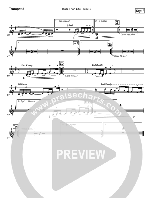 More Than Life Trumpet 3 (Hillsong Worship)