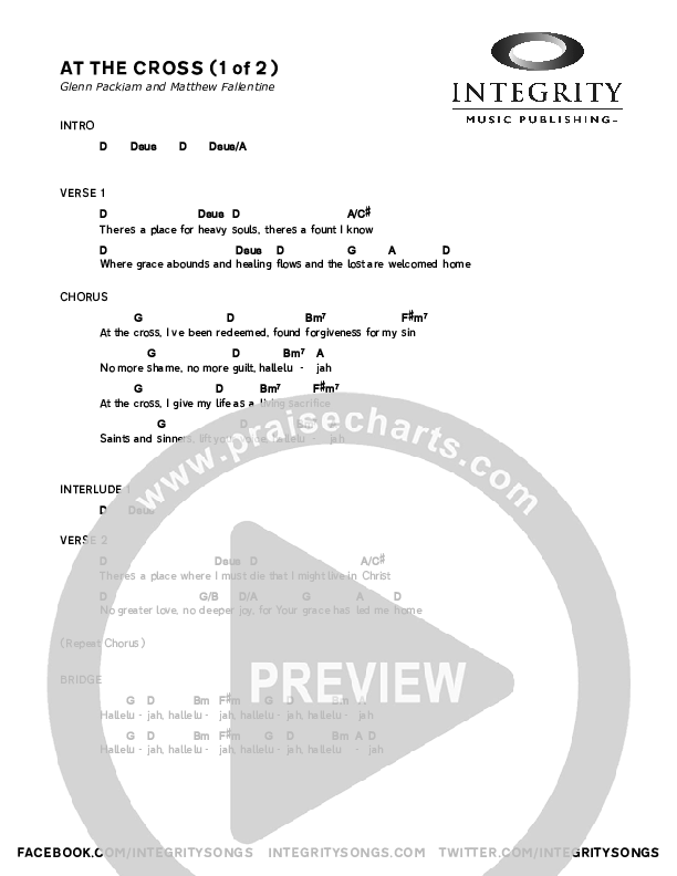 At The Cross Chord Chart (Glenn Packiam)