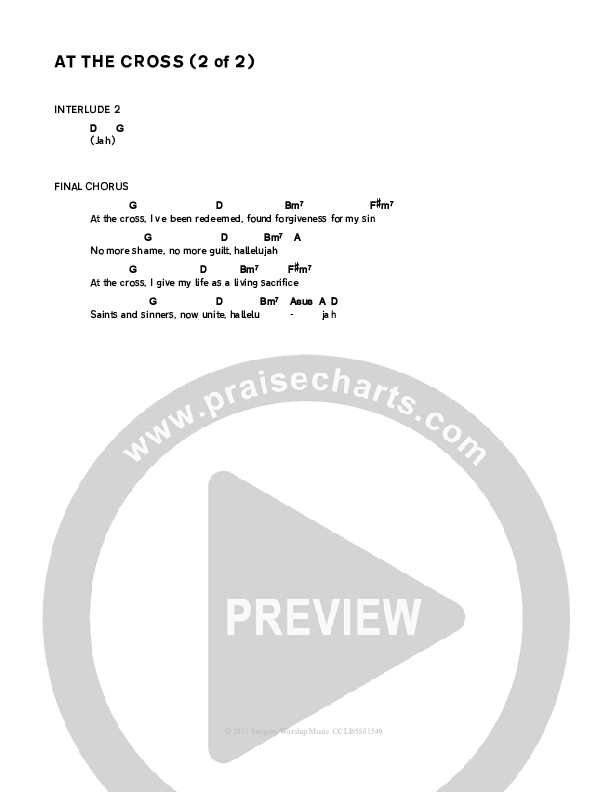 At The Cross Chord Chart (Glenn Packiam)