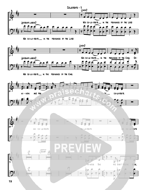 Celebrate Choir Sheet (SATB) (Westover Hills Music)