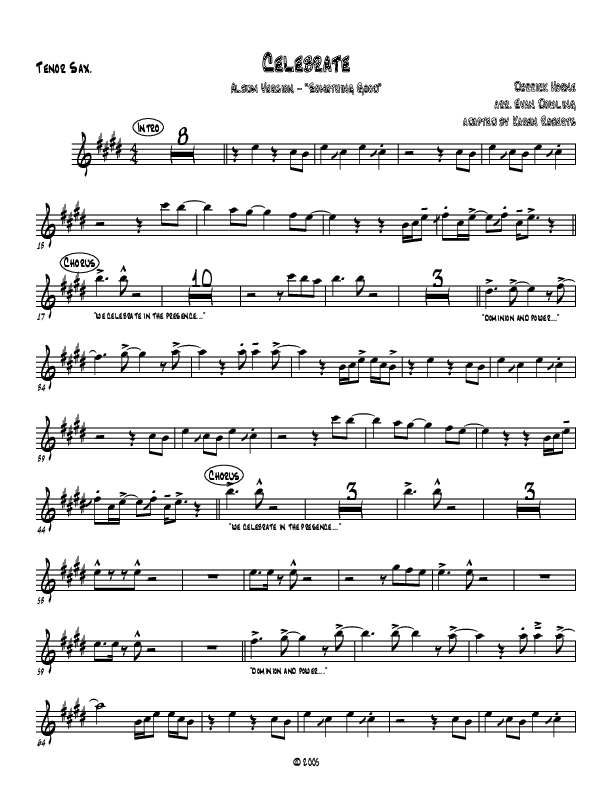 Celebrate Tenor Sax 2 (Westover Hills Music)