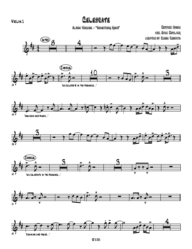 Celebrate Violin 1 (Westover Hills Music)