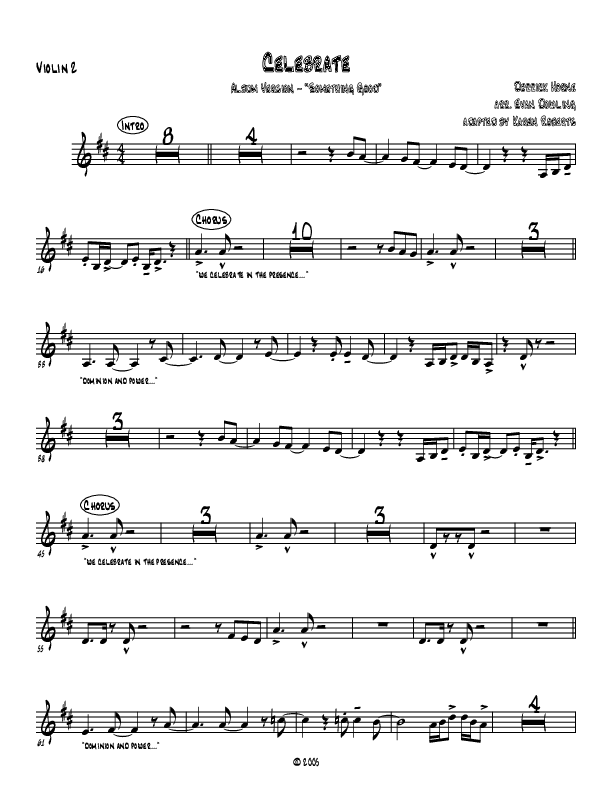 Celebrate Violin 2 (Westover Hills Music)