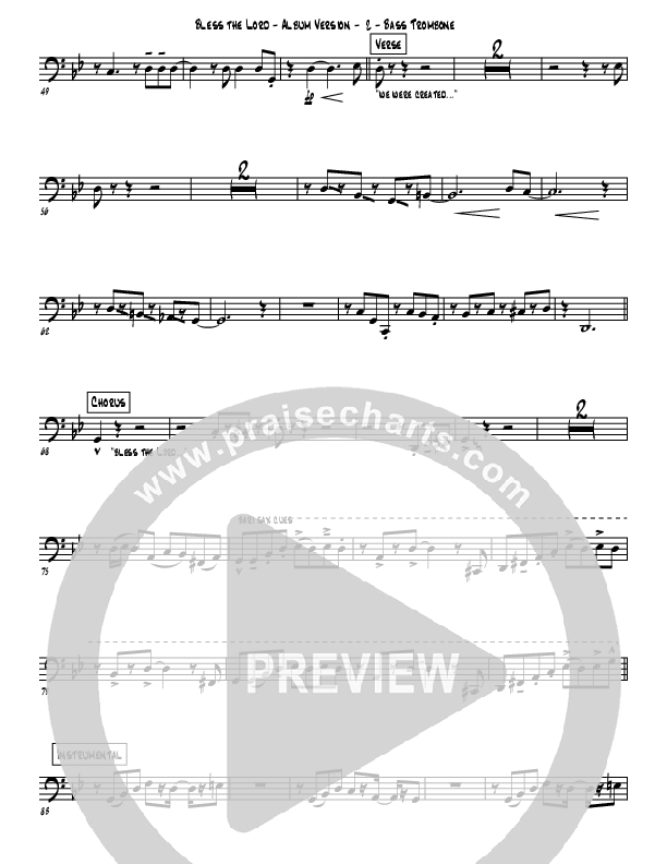 Bless The Lord Bass Trombone (Westover Hills Music)