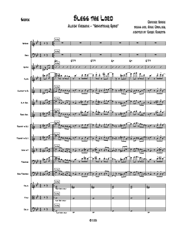 Bless The Lord Conductor's Score (Westover Hills Music)