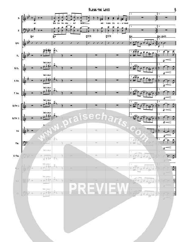 Bless The Lord Conductor's Score (Westover Hills Music)