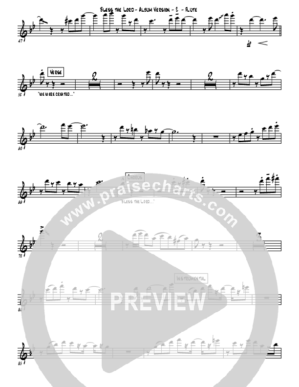 Bless The Lord Flute (Westover Hills Music)