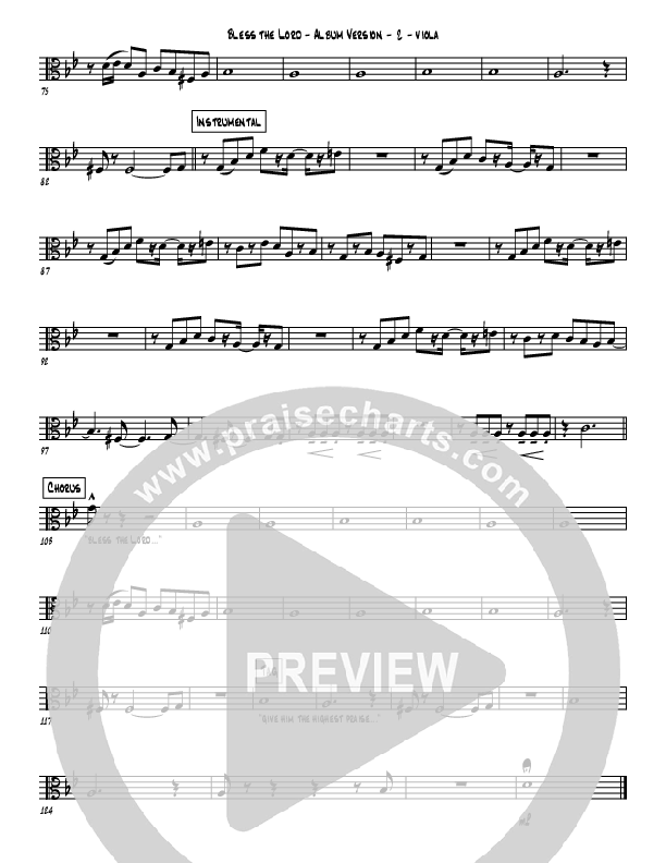 Bless The Lord Viola (Westover Hills Music)